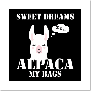 Sweet Dreams Alpaca Llama Posters and Art